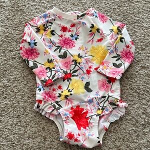 Old Navy 6-12 months Floral Kids One Piece Swimsuit